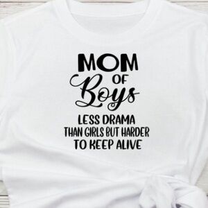 Mom of boys ! ✔️you pick size, made to order woman’s tee shirt